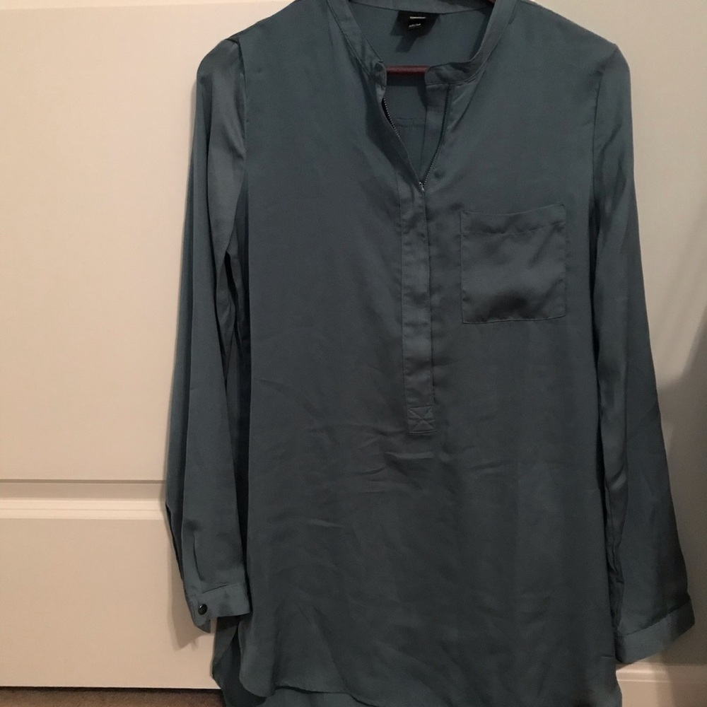 Teal Low-High Blouse